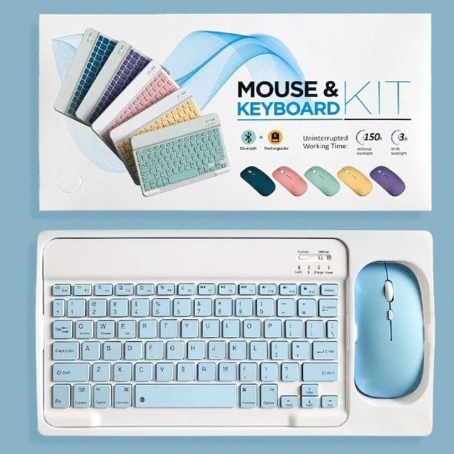 Bluetooth Keyboard and Mouse Set Suitable for Tablets, High Aesthetics, Wireless Mute Charging, Wireless Dual-mode