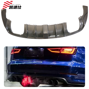 Diffuseur arrière en fibre de carbone KB de haute qualité <span class=keywords><strong>A3</strong></span> <span class=keywords><strong>Sline</strong></span> S3 avec éclairage LED, lèvre de pare-chocs arrière pour <span class=keywords><strong>Audi</strong></span> <span class=keywords><strong>A3</strong></span> <span class=keywords><strong>Sline</strong></span> S3 avec éclairage F1 - Product Image 1