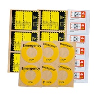 Autocollant de signalisation de sécurité électrique en PVC, identification industrielle, imperméable, haute adhérence, pour support acrylique double face