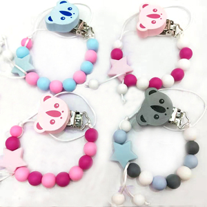 En gros mode bébé <span class=keywords><strong>dentition</strong></span> <span class=keywords><strong>sucette</strong></span> clip silicone <span class=keywords><strong>sucette</strong></span> clip chaîne pour bébé - Product Image 3
