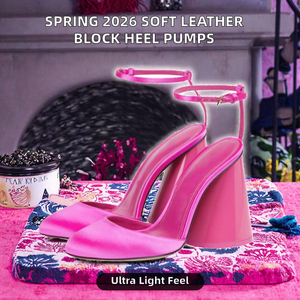 Nuevos Zapatos de Tacón Alto para Mujer, Primavera-Otoño 2026, Estilo Coreano, Ligeros, Versátiles, de Microfibra, con Tacón Cuadrado y Boca Profunda - Product Image 2