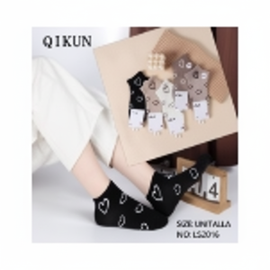 Calzini invernali da donna alla caviglia 10 paia di cotone Nylon e ricamati a righe con stampa Jacquard a cuore modelli traspiranti e caldi - Product Image 1