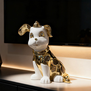 Figura decorativa de cachorro de dibujos animados para la entrada, sala de estar, estantería, mueble de TV, artículo decorativo de mesa, pequeño accesorio, decoración de alta gama - Product Image 2