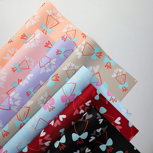 Bouquet Tim Bóng Giấy Hàn Quốc Thiết Kế Hoa Giấy Gói Không Thấm Nước Bán Hoa Nguồn Cung Cấp Hoa Quà Tặng Cho Bao Bì - Product Image 4