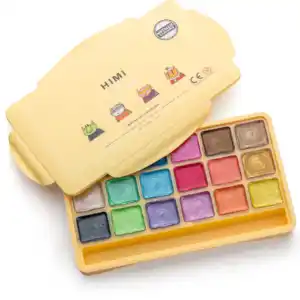 Wholesale Himi Gouache Paint Set, 30g/18colors, Jelly Cup, Green