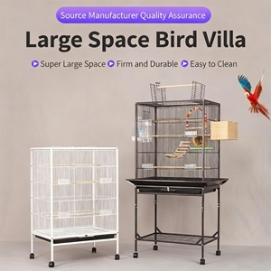 <span class=keywords><strong>Cage</strong></span> à oiseaux en fil métallique de haute qualité, grande <span class=keywords><strong>cage</strong></span> à oiseaux, accessoires pour oiseaux de compagnie, élevage de perroquets - Product Image 2