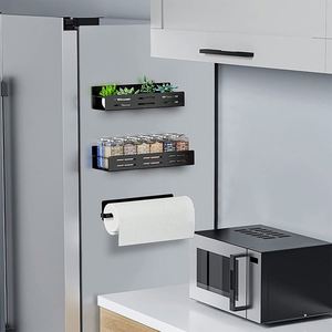Support mural magnétique auto-adhésif unique pour épices et assaisonnements, organisateur de rangement pour cuisine et réfrigérateur - Product Image 5