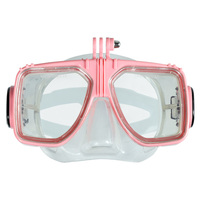 Masque de plongée et de snorkeling compatible GoPro fabriqué en Chine, en PVC, avec lentille en verre trempé, certifié CE pour la photo/vidéo