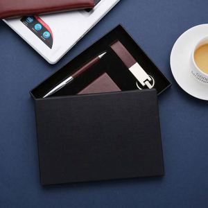 <b>Personalized</b> Business Gift Set PU Leather Engraved Card Holder Pen <b>Keychain</b> for Men-Corporate Branding Available Digital - Product Image 2