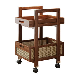 รถเข็นโซฟาข้างโต๊ะสำหรับร้านกาแฟ ร้านหนังสือ ขายดี พร้อมชั้นวางของหลายชั้นสำหรับเก็บขนมในร้านอาหาร - Product Image 1