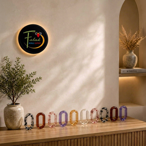 Adornos de Pared de Cadena Acrílica Modernos Personalizados, Hechos a Mano, Decoración Ornamental Colgante para el Hogar, Arte para Cumpleaños, Bodas, Diwali y Festivales - Product Image 1
