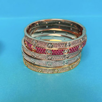 Bracelet de luxe de marque, design pavé de diamants CZ, bracelet à visser, bracelet d'amour, bijoux de mode pour femme