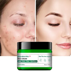 Private Label Acne Skin Repair Pimple Treatment Cream Natural AHA BHA PHA Tea Tree Oil Anti Acne Cream