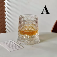 Seaygift Mug en verre rayé motif losanges pour filles, avec couvercle à paille, design champêtre créatif, pour café glacé, compatible lave-vaisselle, idéal pour l'été et la maison