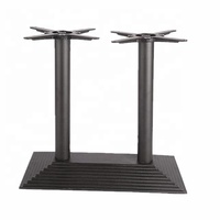 Base de table en fonte de fer de haute qualité, rectangulaire, robuste, noire, style moderne, vente en gros, base de table stable, en promotion