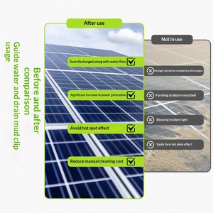 Clip de guidage d'eau en acier inoxydable 304 pour panneaux photovoltaïques solaires, élimination des boues, <span class=keywords><strong>entretien</strong></span>, vente en gros pour usines - Product Image 6