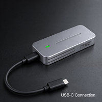 M.2 NVMe SSD Enclosure JMS583 10Gbps USB C Casing Drive Eksternal Mendukung 2230 2242 SSD Semua Aluminium Pembuangan Panas