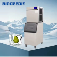 Machine à glaçons commerciale compacte, glaçons cubiques, 227 kg/24h, refroidissement par air, pour cafés