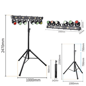 Reiz Mobile Bracket Light 120W 6 cabezales móviles RGB Estrobo Gobo Láser Wash Beam Efecto DMX512 Control Iluminación de Escenario para DJ Discoteca - Product Image 3