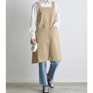 Tablier sans manches imperméable et lavable <span class=keywords><strong>de</strong></span> style japonais pour hommes et femmes, en lin, avec larges bretelles, pour la <span class=keywords><strong>cuisine</strong></span>, la restauration et le nettoyage - Product Image 2