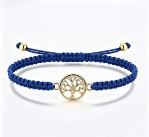 LC202604105 สร้อยข้อมือเชือกถักแบบปรับได้พร้อมจี้ต้นไม้แห่งชีวิตสำหรับผู้หญิงและผู้ชาย - Product Image 1