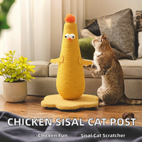Jouet pour animaux de compagnie en balles de sisal, mignon, personnalisé en forme de poulet, griffoir pour chat, arbre à chat, maisonnette, tour d'escalade