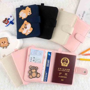 DIY パスポート収納バッグ ビジネス旅行書類ホルダー キャンバスオールコットンカードホルダーオーガナイザー ポータブル RFID ブロッキング 耐久性あり - Product Image 6