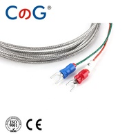Sensor Suhu Termokopel Kabel Kawat Tipe PT100 CG WRNT-02 M6 Screw K J 1M 2M 3M 5M untuk Pengontrol Suhu Industri