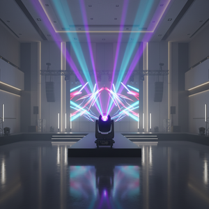 Éclairage de scène hybride STSLITE LED 250W RGBW faisceau, spot et wash 3-en-1 avec DMX512 pour utilisation en jardin - Product Image 1