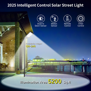 Iluminación LED Solar para Exteriores, Suministro desde Almacén en EE. UU., LED de Alta Eficiencia con Sensor Inteligente para Aplicaciones Fuera de la Red - Product Image 2