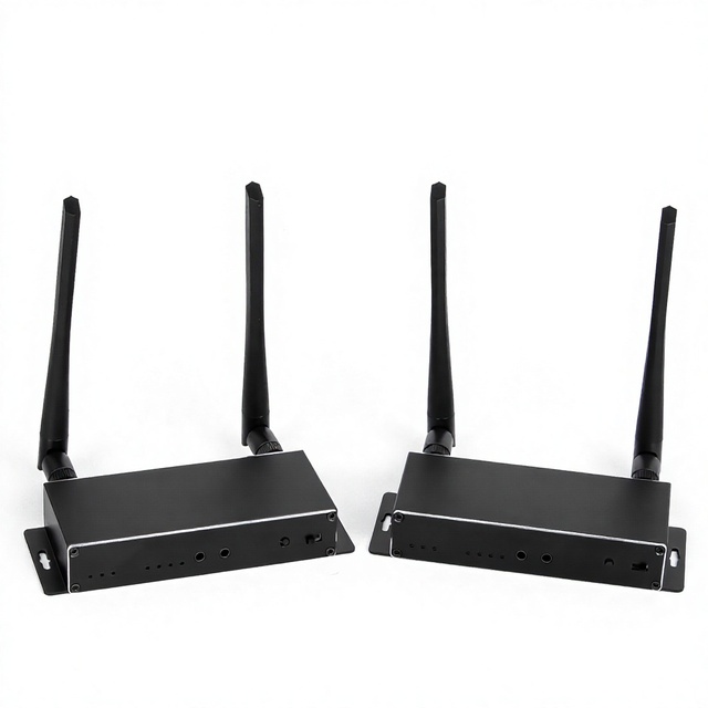 Hardrock Metal KVM Wireless Extender 200M Audio Video 4K Wall-Penetrating Screen Mirroring Keyboard Mouse Synchronization