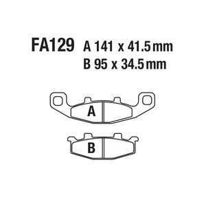 Plaquettes de frein à disque de moto, plaquettes de frein à disque avant et arrière pour FA129 GSX <span class=keywords><strong>GSF</strong></span> 250 400 <span class=keywords><strong>500</strong></span> 1100 - Product Image 4