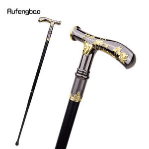 Canne de marche créative en acier au carbone Rufengbao Black Gold Panda Script, Sceptre de gentleman pour Escape Room - Product Image 1