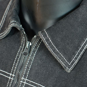 Doger personnalisé surdimensionné lourd vierge <span class=keywords><strong>manteau</strong></span> uni mode luxe Jean Denim veste 14Oz brut Vintage usine Denim veste hommes - Product Image 6