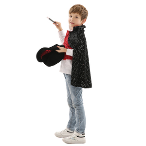 Divertido Disfraz de <span class=keywords><strong>Mago</strong></span> para Niños, Disfraz de Halloween para Niños, con Top Negro de Poliéster, Unisex, Cómodo, para TV y Cine - Product Image 4