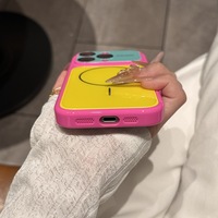 Étui magnétique de luxe bicolore compatible avec iPhone 17 16 Pro Max, protection de l'objectif de la caméra à grande fenêtre