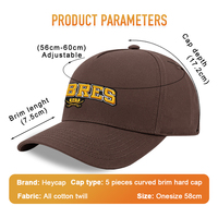Gorra de Béisbol de Moda con Visera Curva, Estilo Snapback de 5 Paneles, de Cobre, Unisex, para Golf, Fiestas y Deportes, la Más Popular en Existencia