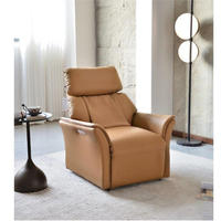 Canapé-lit simple en cuir de luxe au design français, fauteuil inclinable électrique multifonctionnel massant et relaxant, chaise longue confortable