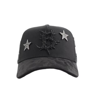 หมวกแก๊ป Barbas Hats Gorras G5 รุ่นเบสบอล ชุบทอง 24k ประดับหัวกะโหลก ดาว และคริสตัล ปักลายสไตล์พังก์ ผ้าฝ้ายผสมหนังกลับ 5 ชิ้น - Product Image 6