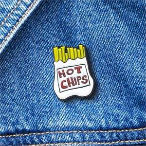 เฟรนช์ฟรายส์เฟรนช์ฟรายส์ชิปเคลือบนุ่มออกแบบได้ตามต้องการกระเป๋าเป้สะพายหลังแสนสนุกเครื่องเพชรพลอยสำหรับคนรักอาหารสัญลักษณ์คนรักมันฝรั่ง - Product Image 2