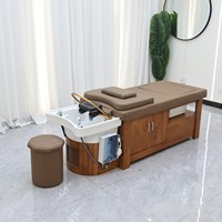Fauteuil-lit professionnel de lavage et spa pour salon de coiffure avec réservoir d'eau et massage des pieds pour pédicure, idéal pour les salons de coiffure et de massage par Luxmars