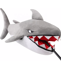 Housse de tête de club de golf en peluche amusante en forme de requin, accessoires pour clubs de golf, cadeau