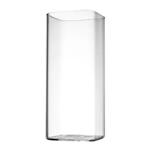 ถ้วยแก้วทรงสูงพร้อมหูจับแก้วดื่มบางทรงสูงเรียบง่ายทำด้วยมือ