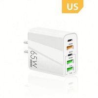 Nouveau chargeur de téléphone portable à charge rapide PD65W 5V4A Standard EU US UK Adaptateur multi-ports PD+3USB pour iPhone iPad