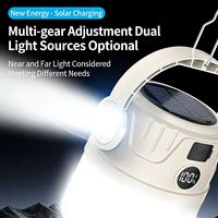 Lampe de camping solaire améliorée, étanche, longue autonomie, double source lumineuse, lanterne LED, batterie externe, style rétro, pour voiture, extérieur, randonnée