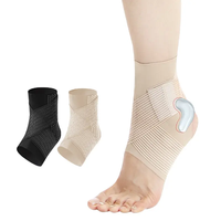Vente chaude Attelle de soutien de cheville réglable avec coussin en silicone Point de massage Sport Attelle de cheville Protection des pieds