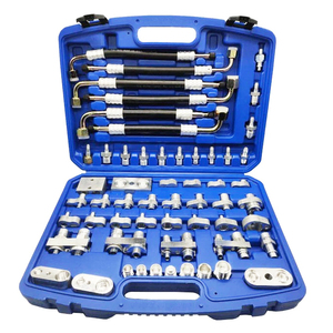 Kit de détection et de réparation de fuites de climatisation automobile universel 56 pièces, testeur de climatisation pour voitures et camions - Product Image 1