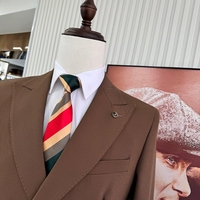 2025 costumes haute couture ensemble triple pièce costume homme double boutonnage pour réunions d'affaires