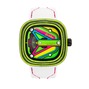 Reloj mecánico cuadrado de lujo de 47mm, cristal Mineral PVD, acero inoxidable, función Digital NFC, calendario, estilo empresarial, correa de cuero - Product Image 3