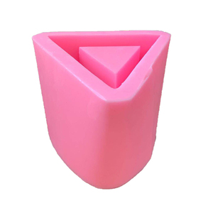 Lado escalera <span class=keywords><strong>triangular</strong></span> prisma cilindro forma silicona DIY pequeña maceta vela tarro Cenicero gadget caja soporte rmolds - Product Image 3